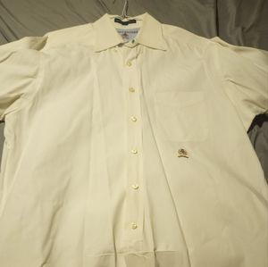 Vintage Tommy Hilfiger mens xl plain white button up long sleeve dress shirt1999